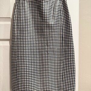 Vintage Siena New York Leather Houndstooth Pencil Skirt Size 6 – Butter Soft